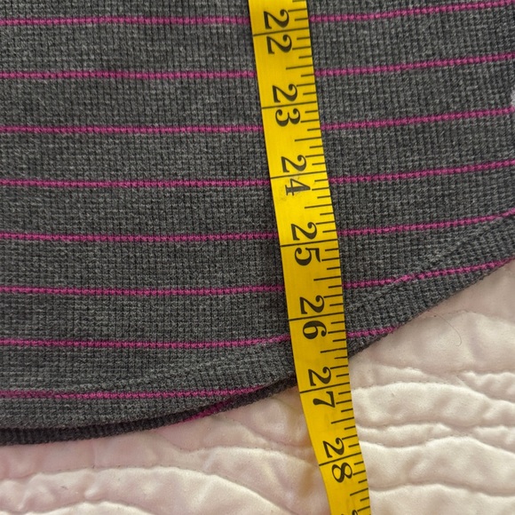 Eddie Bauer Charcoal and Magenta Striped Long Sleeve Tee - Picture 8 of 8